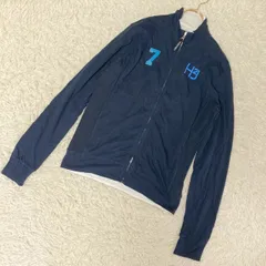 HYDROGEN ジッパー付きトップス ネイビー L カジュアル ロゴ 羽織り