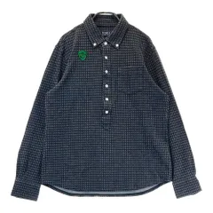 サイズ：4 PEARLY GATES パーリーゲイツ  長袖ポロシャツ ボタンダウン 総柄 ブラック系 [240101614342] ゴルフウェア メンズ ストスト