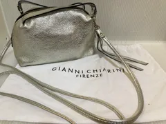 GIANNI CHIARINI ミニ 2way バッグ アリファS メタリックシルバー