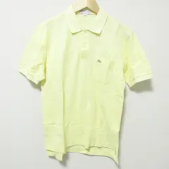 美品 Burberrys バーバリー ヴィンテージ 半袖 鹿の子 ポロシャツ カットソー L イエロー メンズ 古着 中古 USED