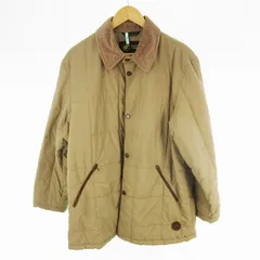 ハンティングワールド HUNTING WORLD コート 中綿 ロング 襟コーデュロイ thermore キルティング ベージュ M アウター 