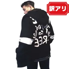 【訳あり】 ストリートロゴ パーカー 裏起毛 メンズ レディース バックプリント ビッグパーカー フード付きパーカー ジップアップパーカー 黒 ブルー 韓国ファッション ゆったり オーバーサイズ ビッグシルエット 韓国 ストリート 大きいサイズ [AZ003]