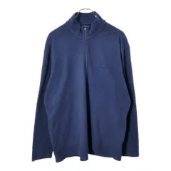 00年代 patagonia パタゴニア Capilene キャプリーン ハーフジップフリースジャケット アウトドア ネイビー(メンズ XL)中古 古着 X2450