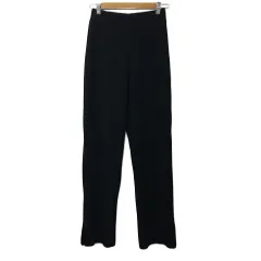 フリークスストア FREAKS STORE パンツ ニット ストレート イージー ロング ウエストゴム 無地 F 黒 ブラック