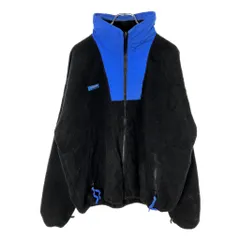 90年代 USA製 Columbia コロンビア フリースジャケット アウトドア ブラック(メンズ XL)中古 古着 X2453