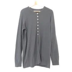 美品 agnes b. アニエスベー ロング カーディガンプレッション サイズ2 グレー レディース 古着 中古 USED