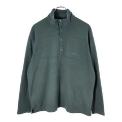 90年代 USA製 patagonia パタゴニア スナップT フリースジャケット アウトドア グリーン(メンズ M)中古 古着 X2457