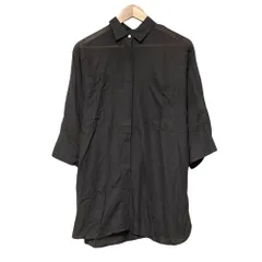 美品 25SS JOURNAL STANDARD ジャーナルスタンダードレリューム シアーコットンドルマンシャツ 七分袖 ブラウス F グレー レディース 古着 中古 USED