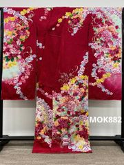 ブランド振袖 松田聖子 仮絵羽 京友禅 正絹 未仕立て品 八掛付き MOK877 ブランド振袖 松田聖子 仮絵羽 京友禅 正絹 未仕立て品 八掛付き