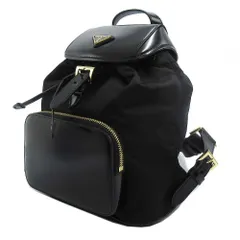 【新品】プラダ 1BZ074 TESSUTO+SPAZZOL NERO (ブラック) バッグ リュック PRADA ナイロン レザー トライアングル ロゴ バックパック アウトレット レディース