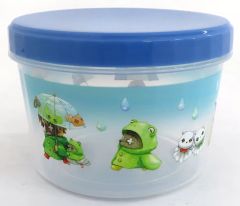 レトルトオンラインくじ レトロト D賞 フードコンテナ 青 雨の日