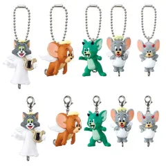 【中古】キーホルダー 全10種セット 「TOM and JERRY つまんでつなげてますこっと2～天使と悪魔～」