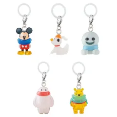 【中古】ストラップ 全5種セット 「ディズニーキャラクター めじるしアクセサリー WINTER」