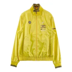 サイズ：L LE COQ GOLF ルコックゴルフ  2WAY長袖ジップジャケット ストライプ柄 イエロー系 [240101598058] ゴルフウェア メンズ ストスト