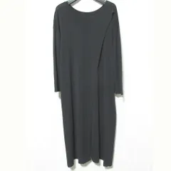 美品 theory luxe セオリーリュクス OPUS RAY 長袖 ニットチュニック ワンピース 03-0101742 38 ブラック レディース 古着 中古 USED