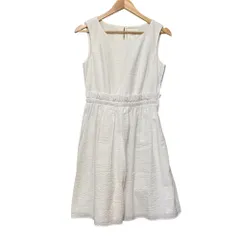 未使用 Ray BEAMS レイビームス ノースリーブ ワンピース サイズ1 ホワイト レディース 古着 中古 USED