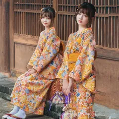 【新品?未使用】浴衣 レディース 可愛 花柄 浴衣 和服 ゆかた コスチューム 浴衣 簡易な帯 ヘッドアクセサリー 旅館 浴衣 花柄 平織り きれ