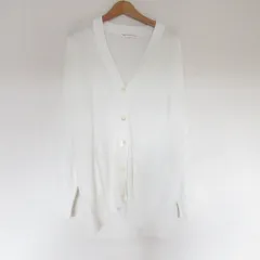 美品 23SS 23区 ニジュウサンク コットンアセテート カーディガン KRWOSM0450 サイズ38 アイボリー レディース 古着 中古 USED
