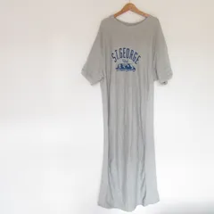 美品 Champion チャンピオン リバースウィーブ  カレッジロゴ カットソー ワンピース M グレー レディース 古着 中古 USED