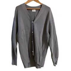 美品 green label relaxing グリーンレーベルリラクシング ユナイテッドアローズ アクセいらずカーデ Vネック カーディガン グレー レディース 古着 中古 USED