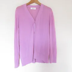 美品 23SS Mila Owen ミラオーウェン Vネックニットカーディガン 0 パープル レディース 古着 中古 USED