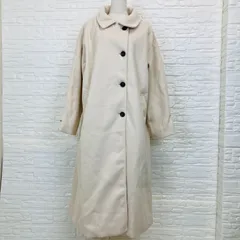 RETRO GIRL レトロガール スタンドネックロングコート Fサイズ ナチュラル　5231のサムネイル