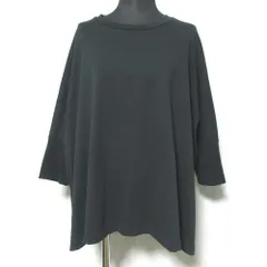 美品 25SS JOURNAL STANDARD relume ジャーナルスタンダードレリューム OEコットンワイドプルオーバー カットソー サイズF ブラック レディース 古着 中古 USED