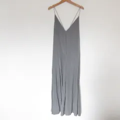 美品 UNTITLED アンタイトル パウダークロス キャミワンピース 2 グレー レディース 古着 中古 USED