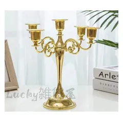 ☆５本立てキャンドルスタンド　インテリアグッズ　蝋燭立て　ゴールド　ホルダー