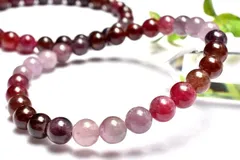 希少レッド入り！ MIXスピネル　6.5mm　ブレスレット 1個売り パワーストーン 天然石 _BG6292-65