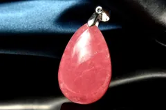 【１点物】シルバー925◇高品質 インカローズ　27x17mm　ドロップ ペンダントトップ パワーストーン 天然石 _PC8986