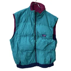 CB Sports ダウンベスト ジャケット 2XL ライトブルー パープル ネイビー リバーシブル ジップアップ アウター 春秋物 a801-5998