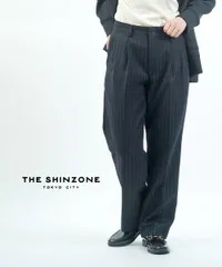 【30%OFF】ザ シンゾーン THE SHINZONE パンツ スラックス ロングパンツ ストライプ センタープレス タックパンツ・23AMSPA03-4432302(レディース)