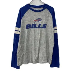 TEAM APPAREL 長袖 プリントTシャツ XL ブルー グレー プルオーバー ビッグプリント ラグラン スポーティー ロンT 春物 a801-6031