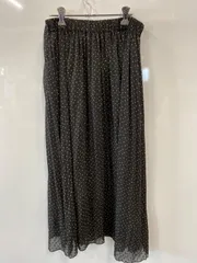 d844⚫︎global work⚫︎グローバルワーク⚫︎ドット⚫︎ロング⚫︎スカート⚫︎sizeL⚫︎黒