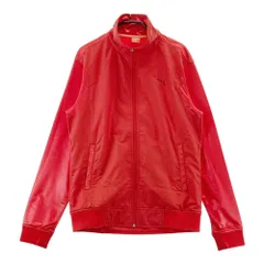 サイズ：M PUMA GOLF プーマゴルフ  ジップジャケット 総柄 レッド系 [240101612883] ゴルフウェア メンズ ストスト