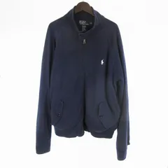 ポロ バイ ラルフローレン Polo by Ralph Lauren 90’S スイングトップ ハリントンジャケット 鹿の子 G9 紺 ネイビー L ポニー刺繍 ヴィンテージ オールド 希少