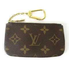 ルイヴィトン LOUIS VUITTON モノグラム ポシェット クレ 財布 コインケース 小銭入れ キーケース キーリング M62650 茶 ブラウン