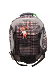 X01143 バックパック X-tream エクストリーム IDone チェック柄×ブラック×グレイ 防水加工 大容量 トラベルバック アウトドア ウィンタースポーツ 旅行 リュック アイディーワン