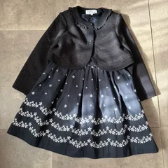 【120cm】組曲 KUMIKYOKU フォーマルワンピース ボレロ付き 花刺繍 入学式 卒園式