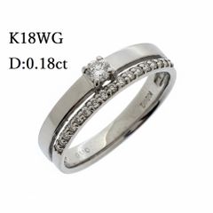 E8895】 K18WG ダイヤモンド 0.4ct 3連 透かし 約12.5号 - メルカリ