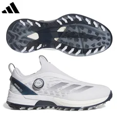アディダス アディゼロ ZG25 ボア NLK60 スパイクレス ゴルフシューズ フットウェアホワイト×カレッジネイビー×ダッシュグレー(JI0863)