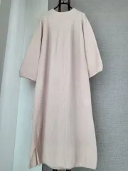EU カシミア ウール混 ニット ロング丈ワンピース