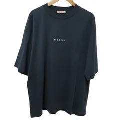 良品 22SS MARNI マルニ ロゴプリントTシャツ カットソー 40 ネイビー レディース 古着 中古 USED 良品 22SS MARNI マルニ ロゴプリントTシャツ カットソー 40 ネイビー