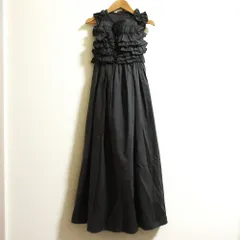 新品同様 24SS SNIDEL スナイデル タンクセット フリルキャミワンピース サイズ0 ダークグレー レディース 古着 中古 USED