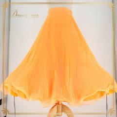 ✴︎最終お値下げ✴︎【セキネ】社交ダンス グレー シフォンスカート