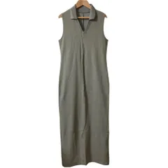 良品 25SS NOBLE×L’AUBE BLANC ノーブル ミラノリブジャージワンピース サイズF グレー レディース 古着 中古 USED