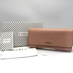 FURLA フルラ BABYLON バビロン コンチネンタルウォレット 長財布 ピンクベージュ 牛革 財布 レディース 女性 無地 シンプル フルラ長財布