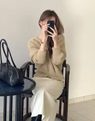 メリーアラウンド リコ フーディー カーディガン ベージュ