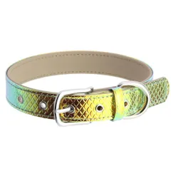 オーロラ　ウロコ　鱗　うろこ　オレンジ　ベルト　チョーカー　ネックレス　パンク　ストリート